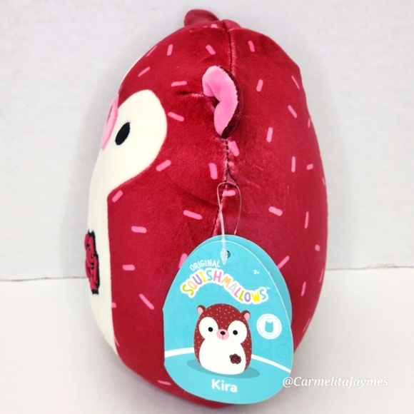 KIRA 🦔 FTM Red & White Hedgehog Girly Goth Squad Original Squishmallow ☆ NWT ☆ - Picture 2 of 8